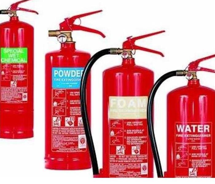 different fire extinguishers